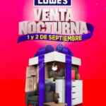 Venta Nocturna Lowes 1 y 2 de septiembre 2018