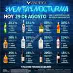 Venta Nocturna Vinoteca 29 de agosto: del 15% al 25% de descuento, 2x1½ y más