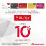 En Dufry (Duty Free) de Aeropuertos 10% de descuento al pagar con Banorte