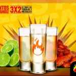 En Las Alitas 3x2 en tequila y mezcal los fines de semana para estas fiestas patrias