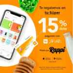 En Rappi 15% de descuento en pedidos de supermercado pagando con monedero Despensa Sí Vale