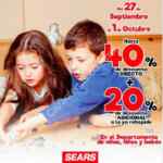 En Sears hasta 40% de descuento + 20% adicional en el departamento de niños, niñas y bebés