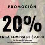En Ted Kenton 20% de descuento en compras a partir de $2,000