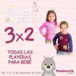 En Woolworth Quincena del Bebé con 3x2 en playeritas y 20% de descuento en pañales