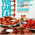 Promoción Hooters Martes de Alitas: todas las alitas, boneless y papas curly que puedas comer desde $209