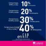 Promoción Liverpool GAP: del 10% al 40% de descuento en compras a partir de $999