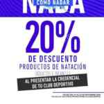 Promoción Martí Nada como Nadar: 20% de descuento en productos de natación presentado credencial de club deportivo