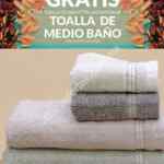 En Home Store toalla de manos Gratis en la compra de una toalla de medio baño