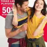 En Old Navy 50% de descuento en todas las playeras el domingo 23 de septiembre