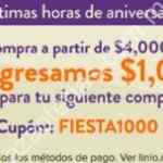 Promoción Linio Aniversario: $1,000 de devolución en compras de $4,000 o más