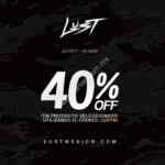 Cupón Lust 40% de descuento en tenis en la tienda en línea