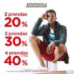 Descuentos escalonados Aeropostale: Hasta 40% de descuento dependiendo las prendas que compres