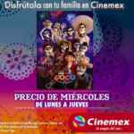En Cinemex funciones de Coco a precio de miércoles del lunes 29 de octubre al jueves 1 de noviembre