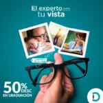 En Devlyn 50% de descuento en graduación en la compra de tu armazón