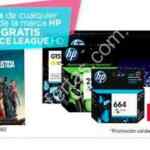 En Office Depot película Justice League Gratis en la compra de un consumible marca HP