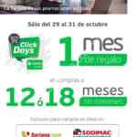 Promoción Falabella Soriana Click Days: 1 mes de regalo en compras a 12 o 18 meses sin intereses