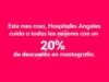 Promoción Hospital Angeles Octubre mes rosa: 20% de descuento en mastografías