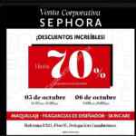 Sephora Venta Corporativa 5 y 6 de octubre: hasta 70% de descuento en maquillaje, fragancias y skincare