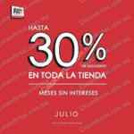 Promoción Julio El Buen Fin 2018: Hasta 30% de descuento en toda la tienda y meses sin intereses