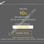 Código Palacio de Hierro de 10% de descuento adicional en tu primera compra en línea