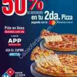 Cupón Dominos Pizza Mastercard de 50% de descuento en tu segunda pizza