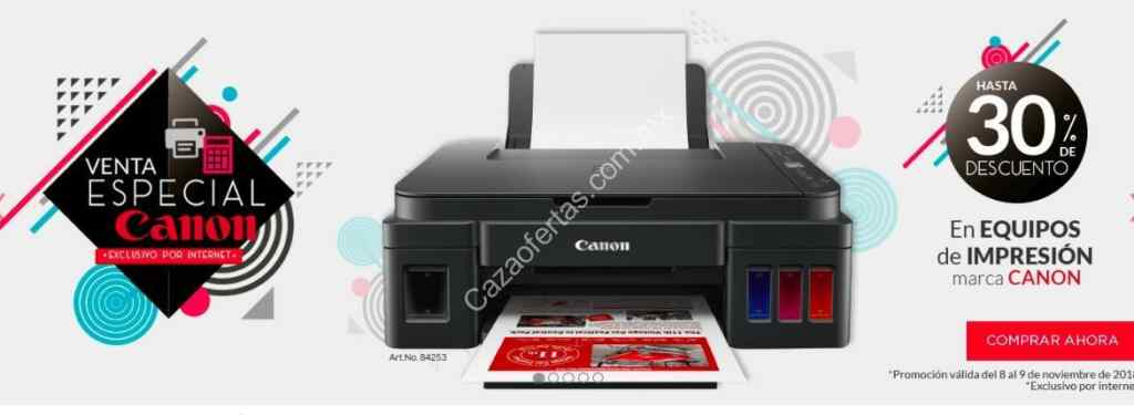 En Office Depot Venta Especial Canon: hasta 30% de descuento en impresoras  y 3x2 en cartuchos