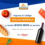 Cupón de $1,000 pesos de descuento en envíos en Rappi