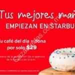 Nuevos Cupones Starbucks: café + dona por $29 y café o shaker + panini o focaccia por $64
