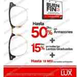 Ofertas ópticas Lux El Buen Fin 2018: hasta 50% de descuento en armazones + 15% en micas + 18 MSI
