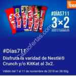 Promoción 7-Eleven #Días711 Noviembre 2018: 3x2 en chocolates Crunch y Kit Kat