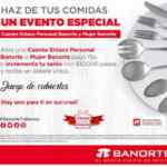 Promoción Banorte de juego de cubiertos Gratis al abrir cuenta o incrementar saldo por $10,000