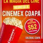 Promoción Cinemex Galerías Coapa: entradas a $52 por reinauguración