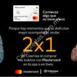 Promoción Cinemex Mastercard: 2x1 todos los días comprando por internet o por la app
