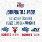 Promoción NBA Mexico City Games 2018: 25% de descuento asistiendo a los 2 partidos