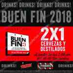 Promoción TGI Fridays El Buen Fin 2018: 2x1 en cervezas y tragos