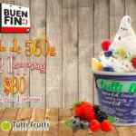 Promoción Tutti Frutti Frozen Yogurt El Buen Fin 2018: Helado de 560g + 2 toppings por $80