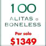 Promoción Wingstop Cenas Navideñas: 100 alitas o boneless por $1349
