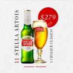 Promoción cerveza Stella Artois de chalice Gratis en la compra de 12 pack