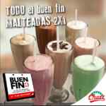 Promoción restaurantes Chazz El Buen Fin 2018: 2x1 en malteadas