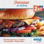 En IHOP 2x1 en Hamburguesas, Crepas, Ensaladas y Malteadas de lunes a viernes (sucursales participantes)