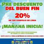 Promoción Julio Cepeda Pre Buen Fin 2018: 20% de descuento en compras en línea