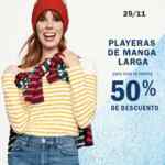 En Old Navy playeras de manga larga a mitad de precio hoy domingo