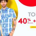 Promoción de la semana Promoda: 40% de descuento + 40% adicional en segunda pieza en tops para hombre y mujer (camisas, blusas, etc)