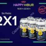 Promoción Rappi de 2x1 en six packs de cerveza hoy de 6:30 a 10:30 pm