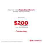 Código Cornershop Banorte de $200 De descuento en pedidos de $500
