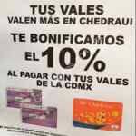 En Chedraui 10% de bonificación en monedero Mi Chedraui al pagar con vales de la CDMX