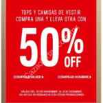 En Express segundo a mitad de precio en tops y camisas de vestir
