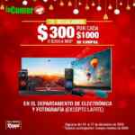 En La Comer $300 de descuento por cada $1000 de compra en electrónica y fotografía