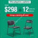 En OfficeMax sillas plegables y apilables desde $298 + envío gratis y hasta a 12 msi