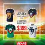 En Sears jerseys oficiales de Pumas y América del año pasado a $399